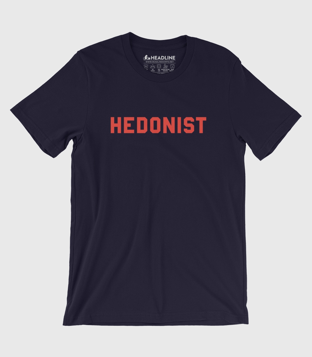 Hedonist Funny Mens T-Shirt Headline Shirts photo photo