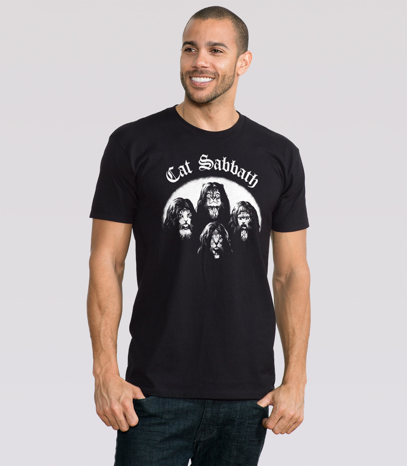 Cat Sabbath Men's Funny Rock T-Shirt | Headline Shirts