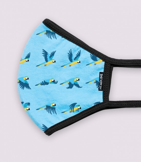 Parrots in Flight Face Mask (With Nose Wire)