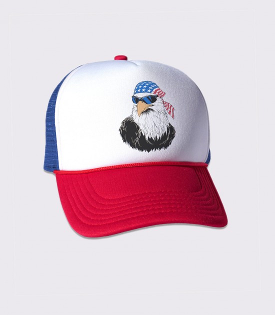 Patriotic Eagle Trucker Cap