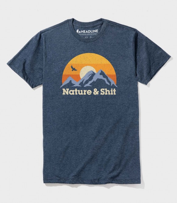 Nature & Sh-t Logo Funny Men's Cotton/Poly T-Shirt