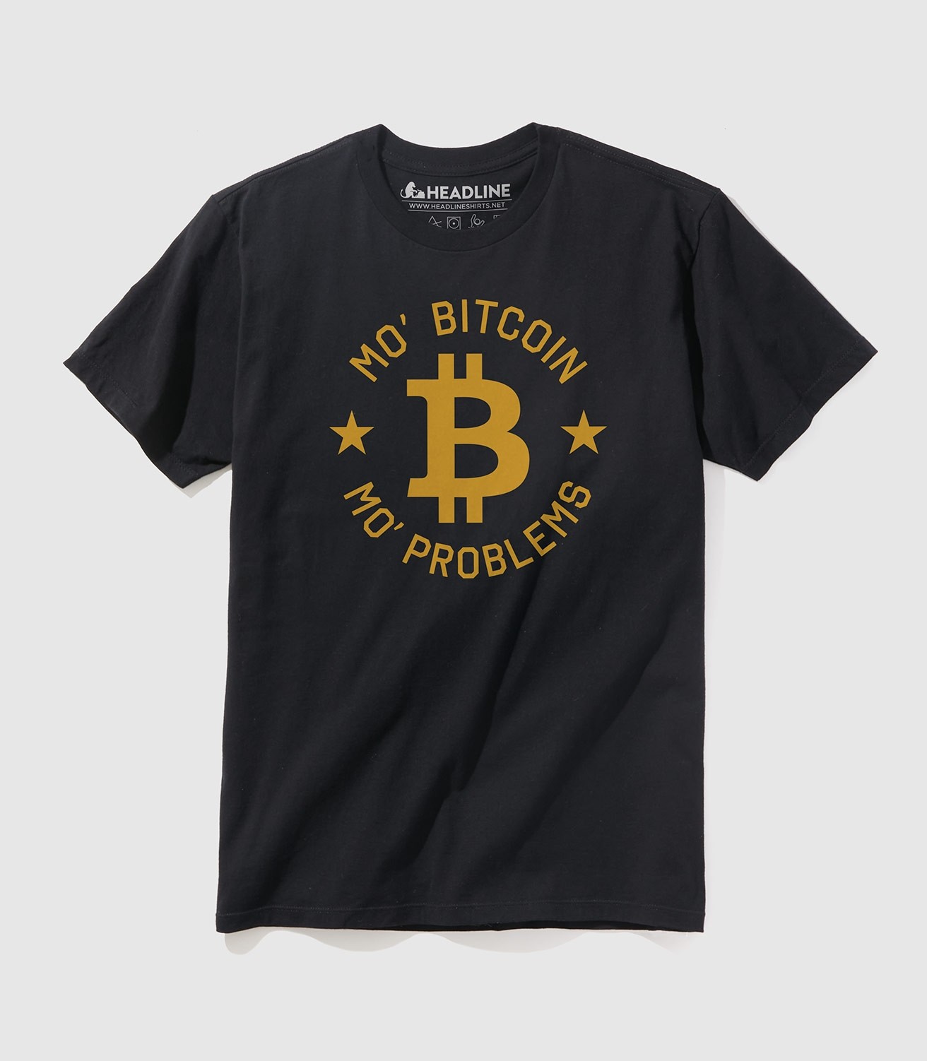 Mo' Bitcoin, Mo' Problems Funny Men's T-Shirt | Headline Shirts