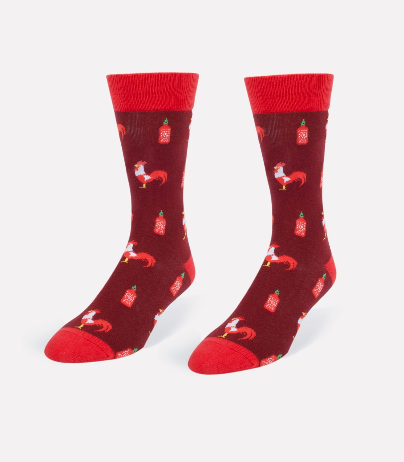 Rooster Sauce Funny Sriracha Pattern Men's Socks | Headline Shirts