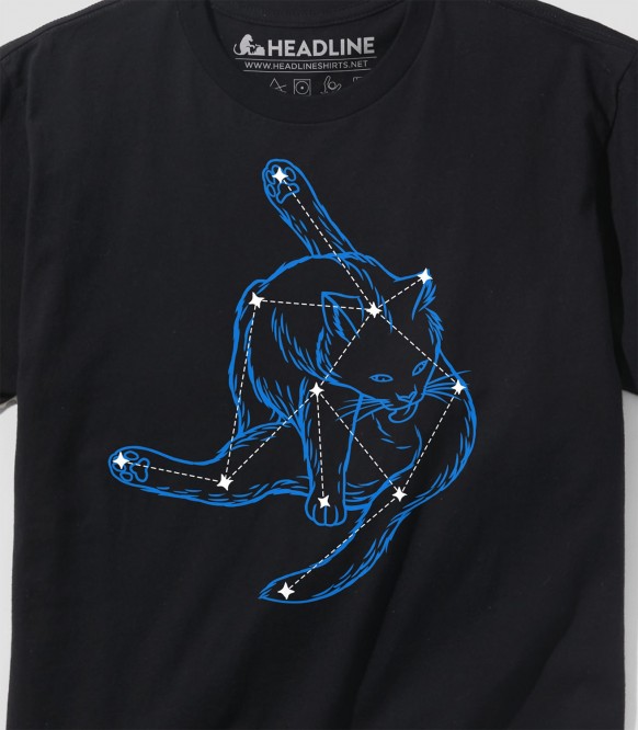 Lickus Constellation Headline | T-Shirt Shirts Unisex Felinius