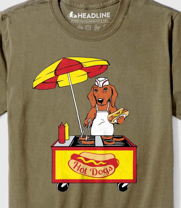 Hot Dog Cart Funny Men's T-Shirt