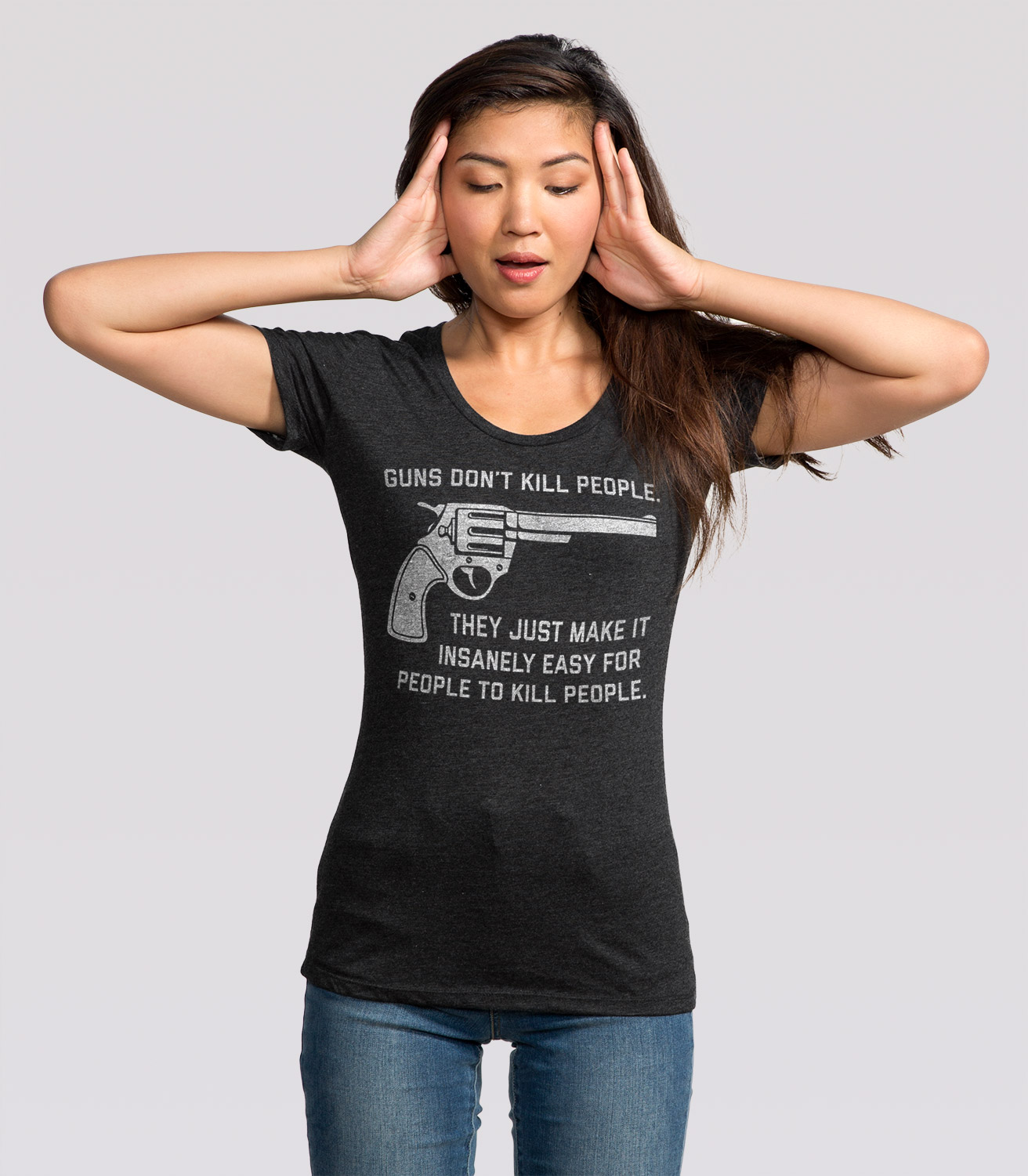 Guns Dont Kill People Womens Funny Gun Control T Shirt Headline Shirts 