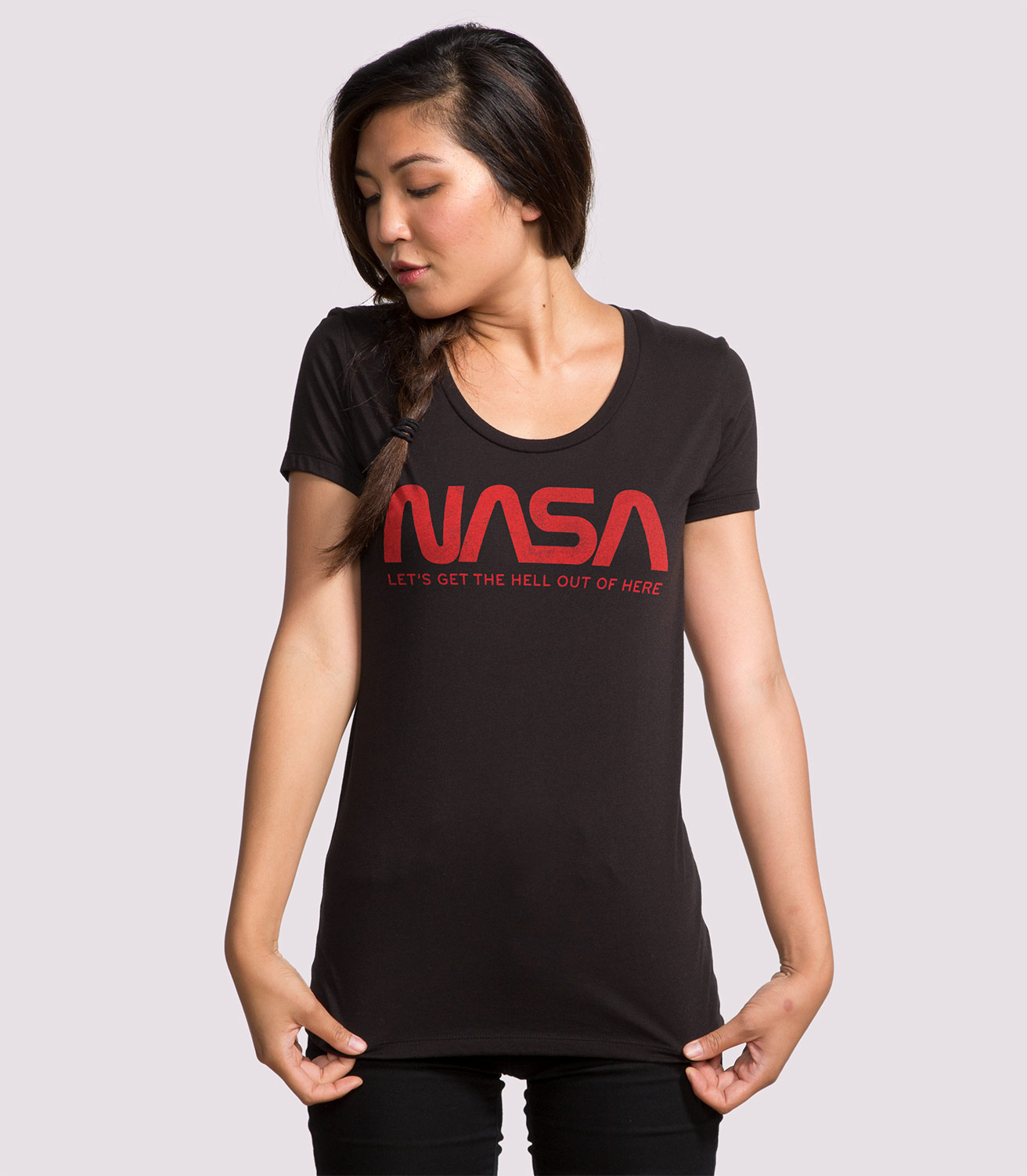 NASA Womens Funny Science T Shirt Headline Shirts 