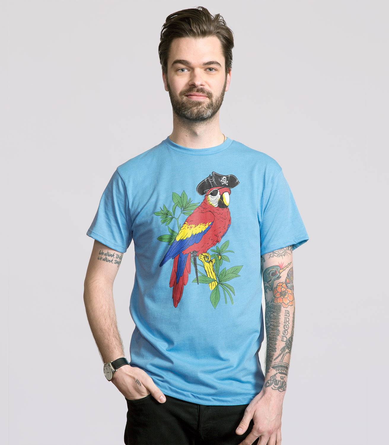 parrot colour tshirt